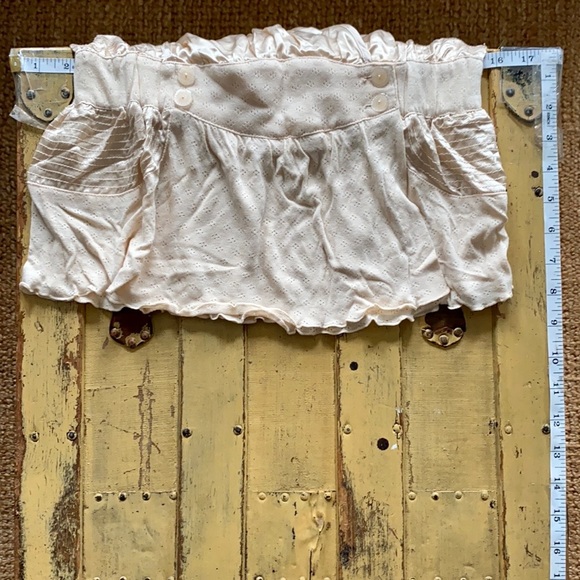 ANTHROPOLOGIE ODILLE STRETCH BLUSH CREAM WRAP TOP BOHO TOP FEMININE BLOUSE S - Picture 10 of 16